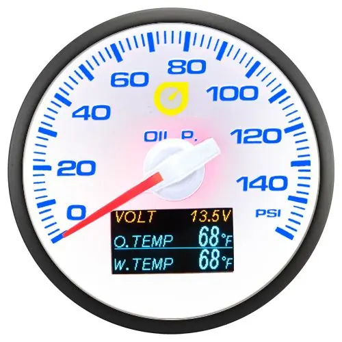 Auto Gauge 60mm - 4w1 Wskaźnik ciśnienia oleju napięcia temperatury wody i oleju 333OP4W - FMIC Cena promocyjna