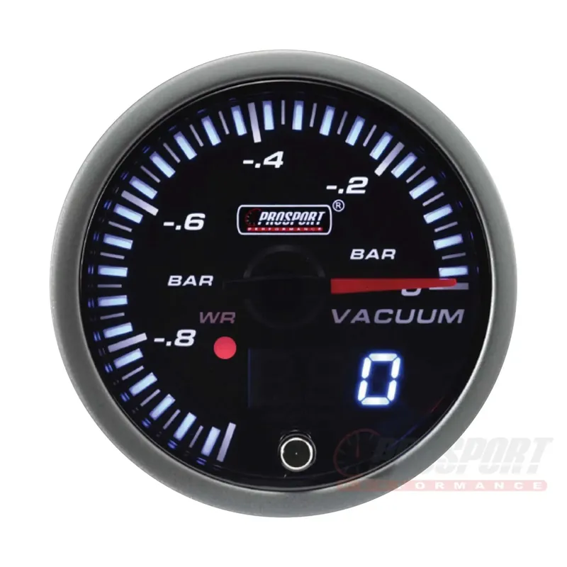 Taniej Prosport JDM Series 52mm - Wskaźnik podciśnienia z wodoodpornym czujnikiem 216JDMVA-R - FMIC