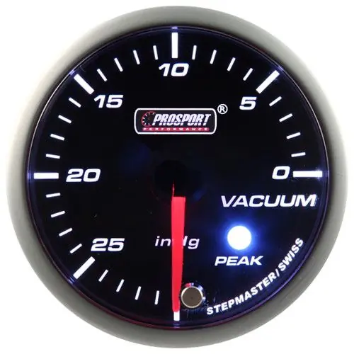 Wskaźnik Prosport Podciśnienie seria Stepper Motor Peak 52mm niebieski 216SMWBVASWL270 - FMIC Popularny