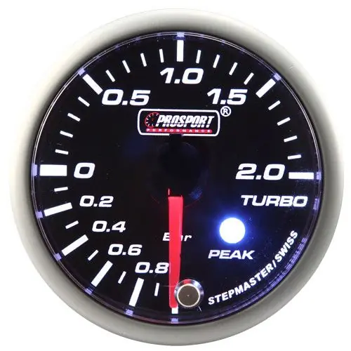 Obniżka ceny Wskaźnik Prosport Boost seria Stepper Motor Peak 52mm niebieski 216SMWBBOSWL270 - FMIC