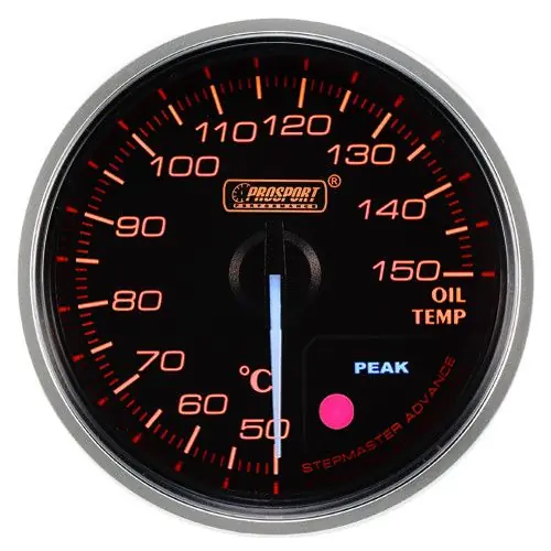 Wskaźnik Prosport Premium temperatura oleju 60mm bursztynowy 238CLSDWAOT-R - FMIC Oferta czasowa