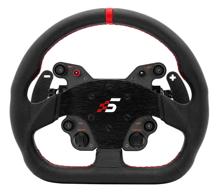 Skórzana Kierownica GT1 330mm Typ D SIMAGIC Łopatki Zmiany Biegów Symulator Simracing SZ5GT1SDLEATHER - FMIC Ostatnie sztuki
