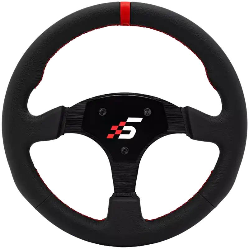 Dodaj do koszyka Profesjonalna Skórzana Kierownica Wyścigowa Okrągła 330mm SIMAGIC Symulator Simracing SZ5P330RKLEATHER - FMIC