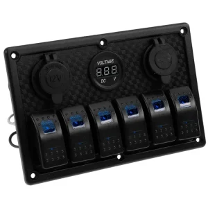 Panel Samochodowy Z Woltomierzem i 6 włącznikami JRSPEC-EL-11 - FMIC Ostatnie sztuki