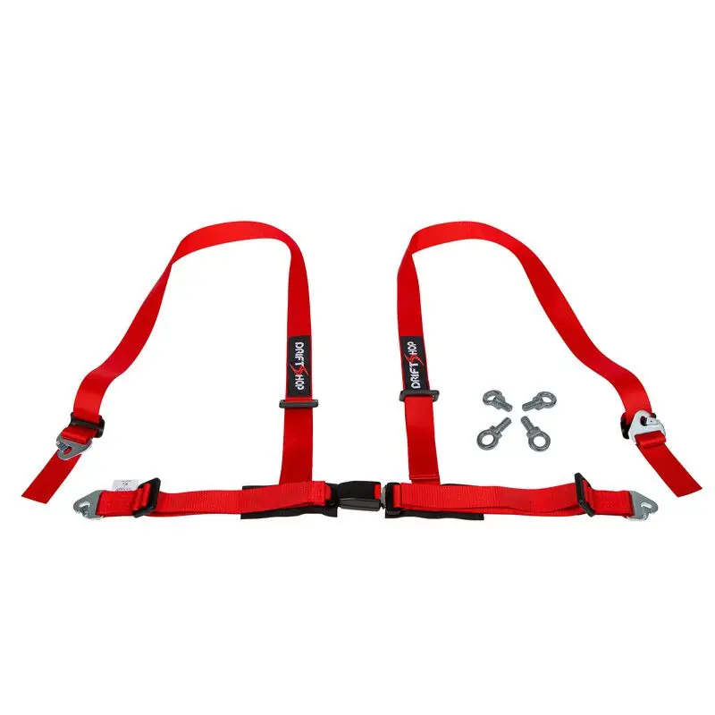 DriftShop 4 Point Harness 2" Red Road Approved ECE DSHOP-4P-R - FMIC Tani