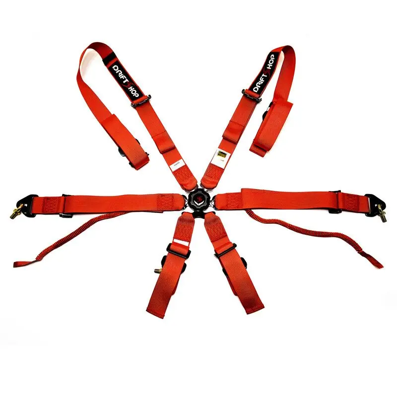 Najlepsza cena DriftShop 6 Point Harness Red FIA Approved 8853 DSHOP-6P-R - FMIC