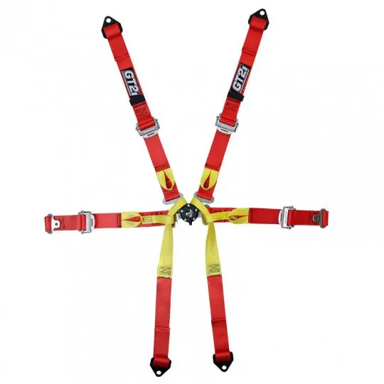 GT2I Pro Single Seater Harness 6-Point Red FIA Approved 8853-2016 GT-HAR6HVM5.R.29 - FMIC Hit cenowy