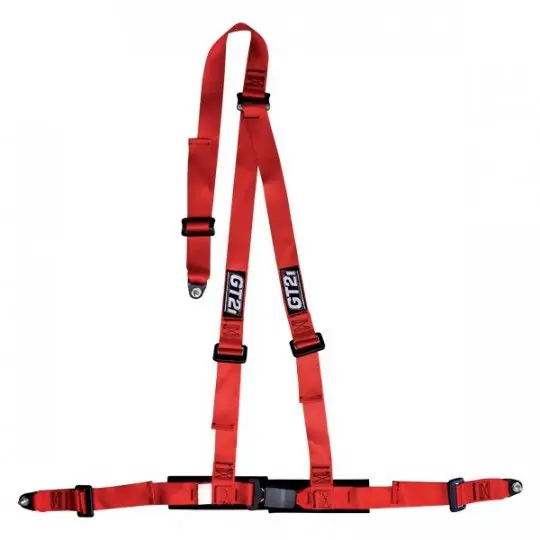 GT2I Harness 3-Points CEE 2" Red EEC Approved GT-HAR3CEE.R - FMIC Super okazja