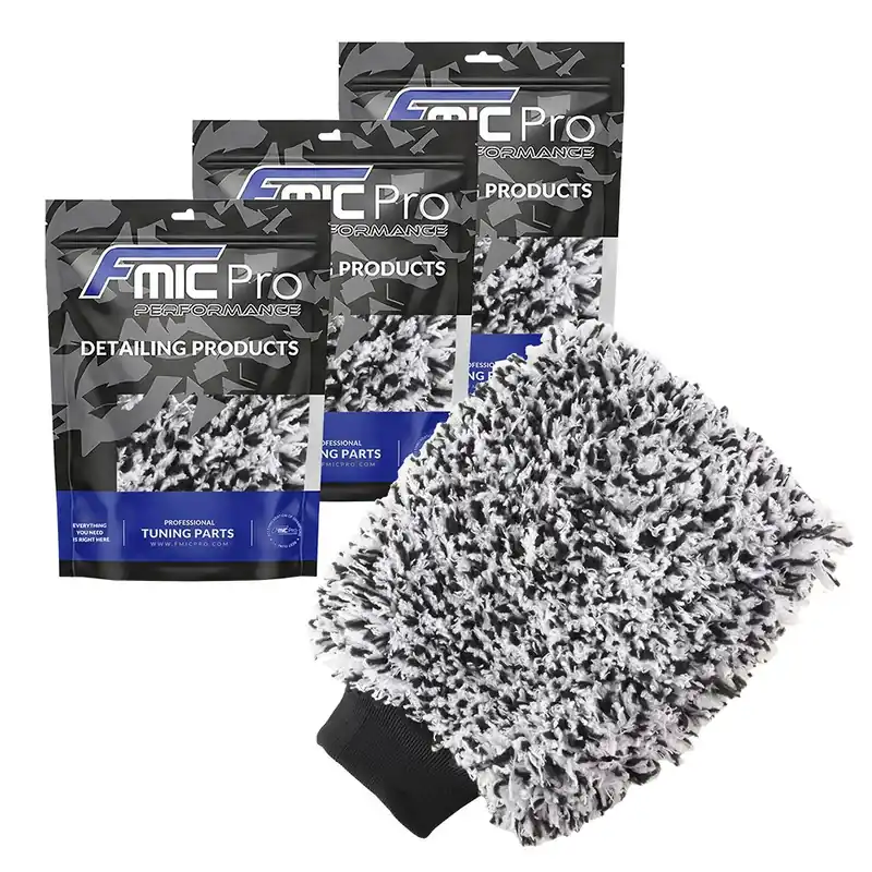 3x Rękawica do mycia auta z mikrofibry FMIC.Pro długie włosie 28×18 cm FMICPRO-WM-003-1 - FMIC Tani