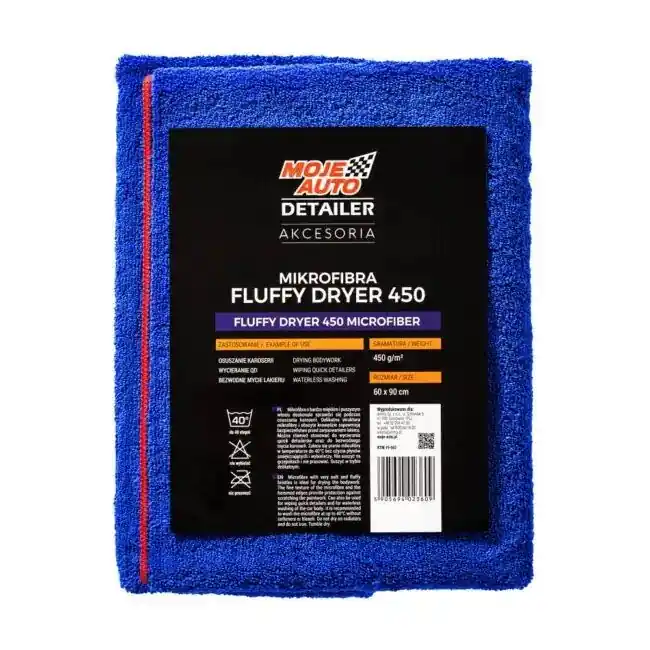Bezpieczne zakupy Mikrofibra Fluffy Dryer Moje Auto Detailer 450gm2 60 x 90 cm 19-662/AMT - FMIC